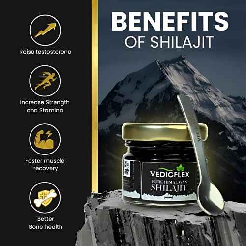 Pure Himalayan Shilajit Resin –Strength & Vitality – VedicFlex