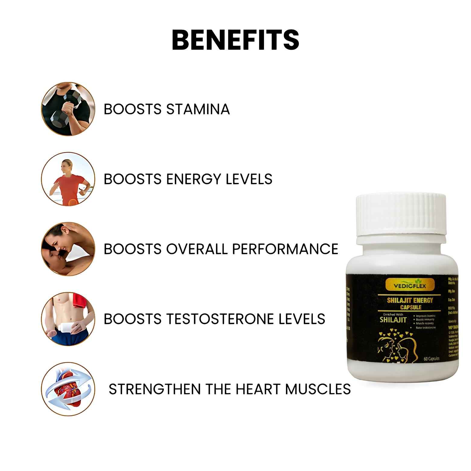 Shilajit Capsules – Energy & Stamina Booster – VedicFlex
