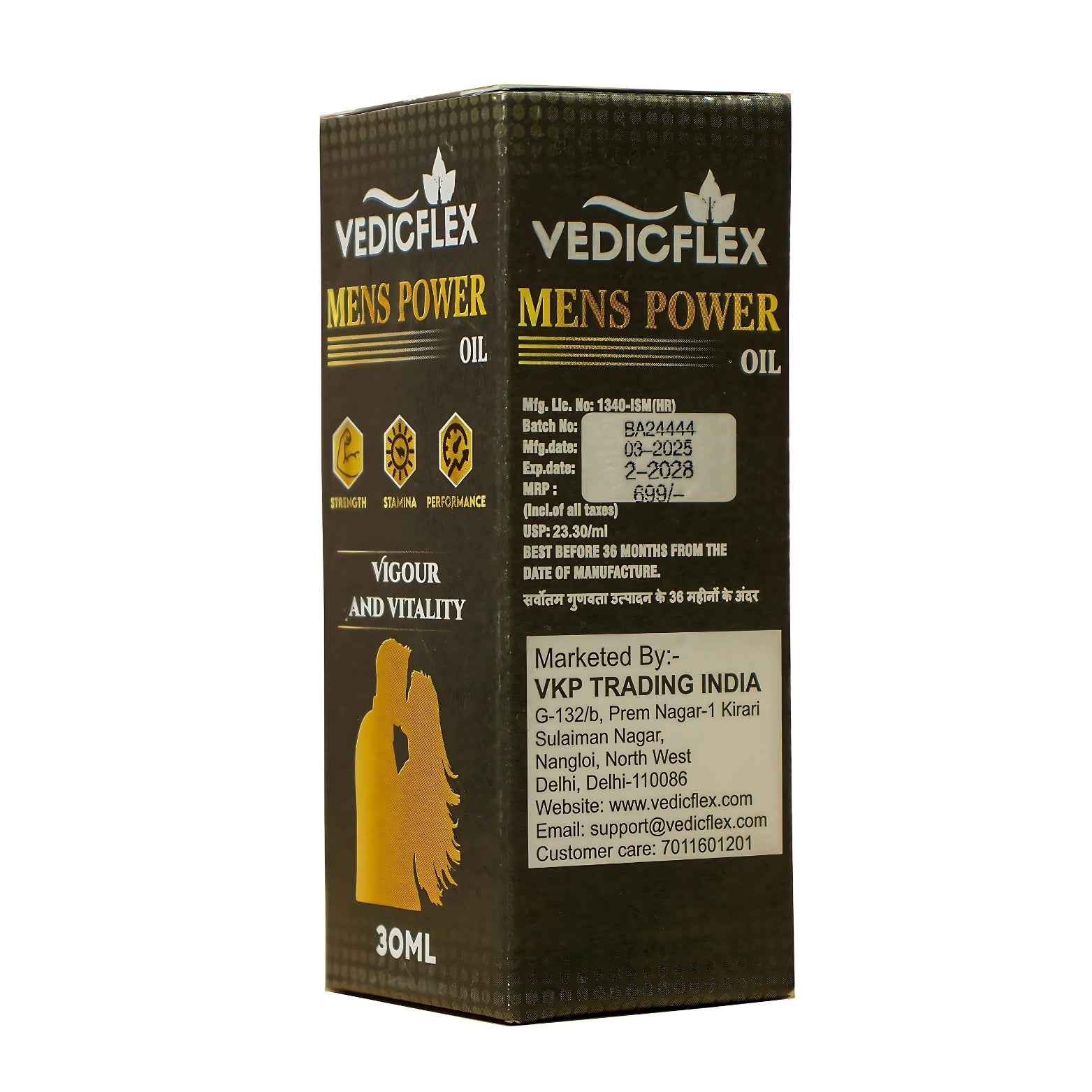 Men’s Power Oil for delay power for man 30ml - VedicFlex