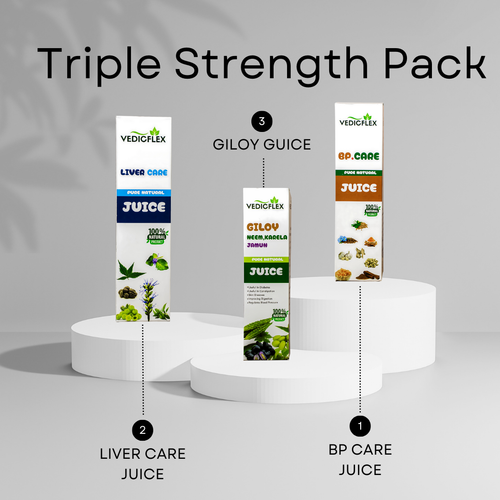 BP Care, Giloy & Liver Care VedicFlex Herbal Juice Combo